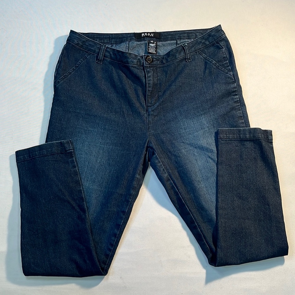 Beau Dawson Mid-Rise Skinny Stretch Blue Jeans Size 10